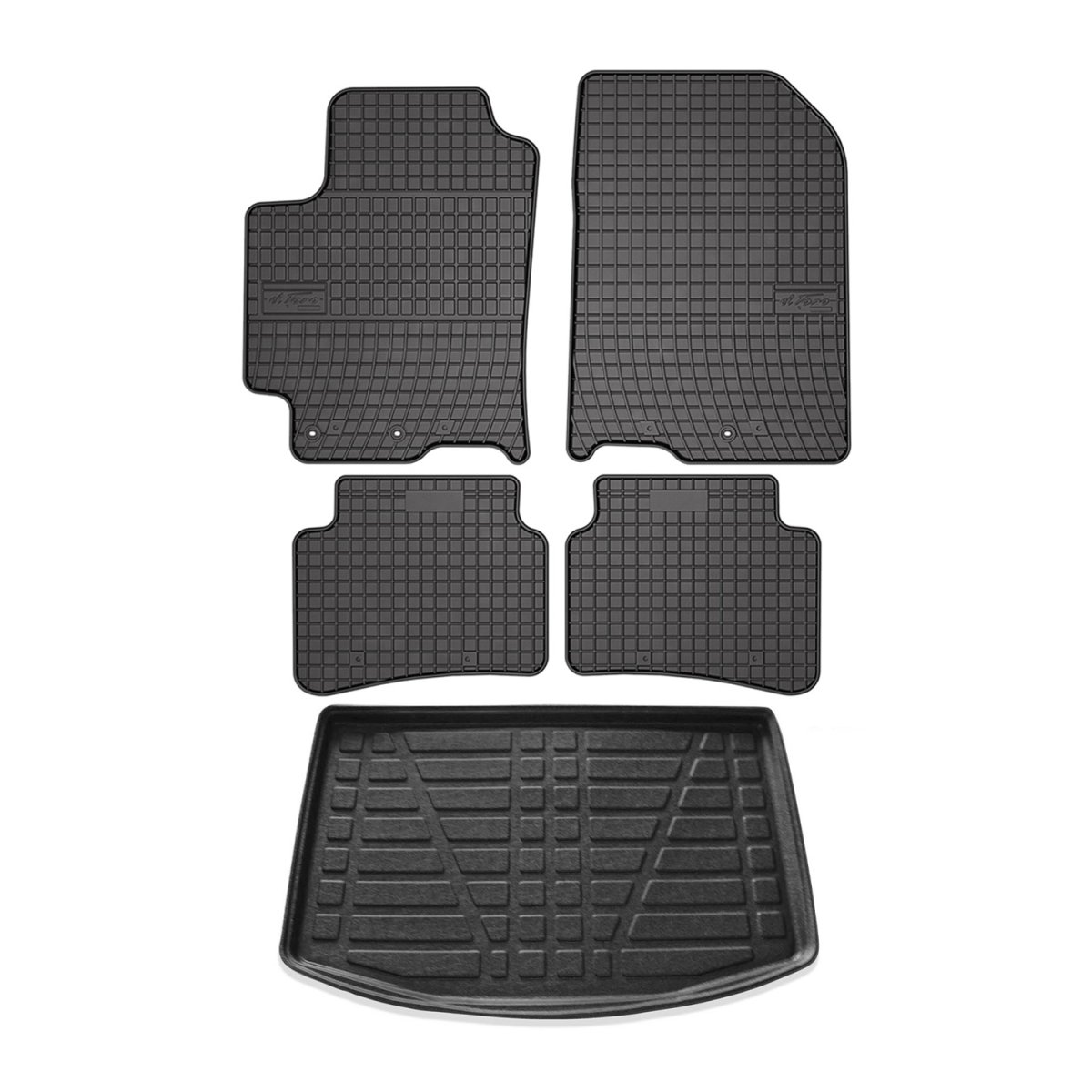 KIA RIO Floor-Trunk Mats - Omac - El-Toro & YPS - Black - 2018-2023